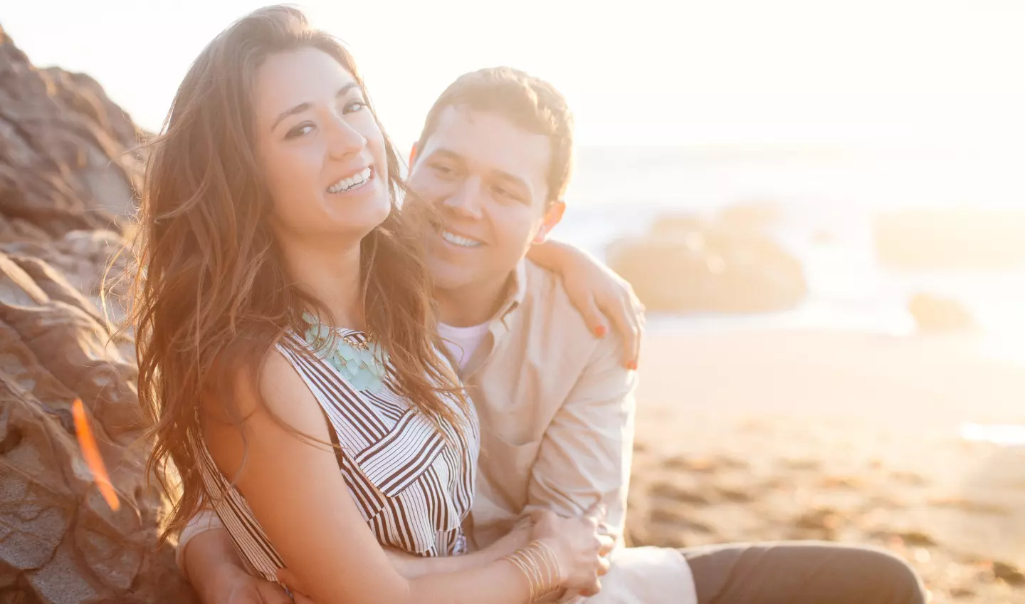 Busy Bee Bouqets owner Madi Blasingame with her husband Evhan at the beach